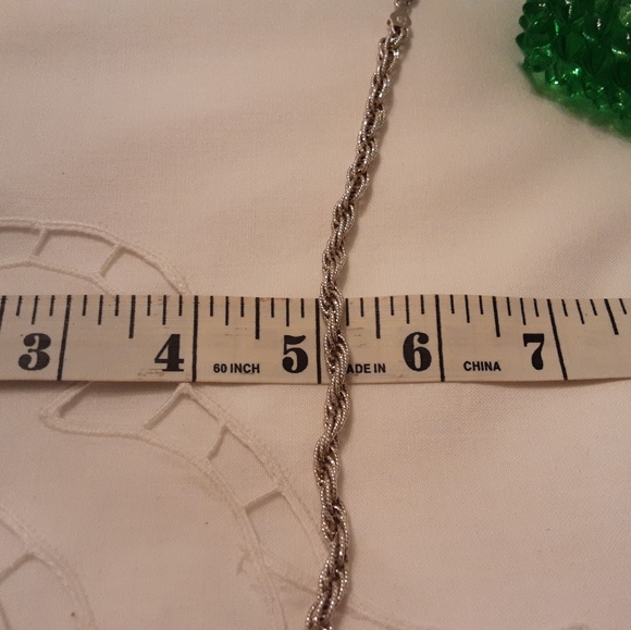 VTG. 1980'S ITALIAN SOLID 925 STERLING DIAMOND CUT ROPE BRACELET 7.5" 12 GRAMS - Picture 6 of 16